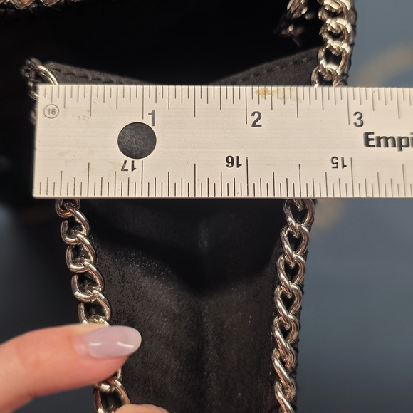 Chelsea28 Black Chain-Trim Clutch - Picture 12 of 16